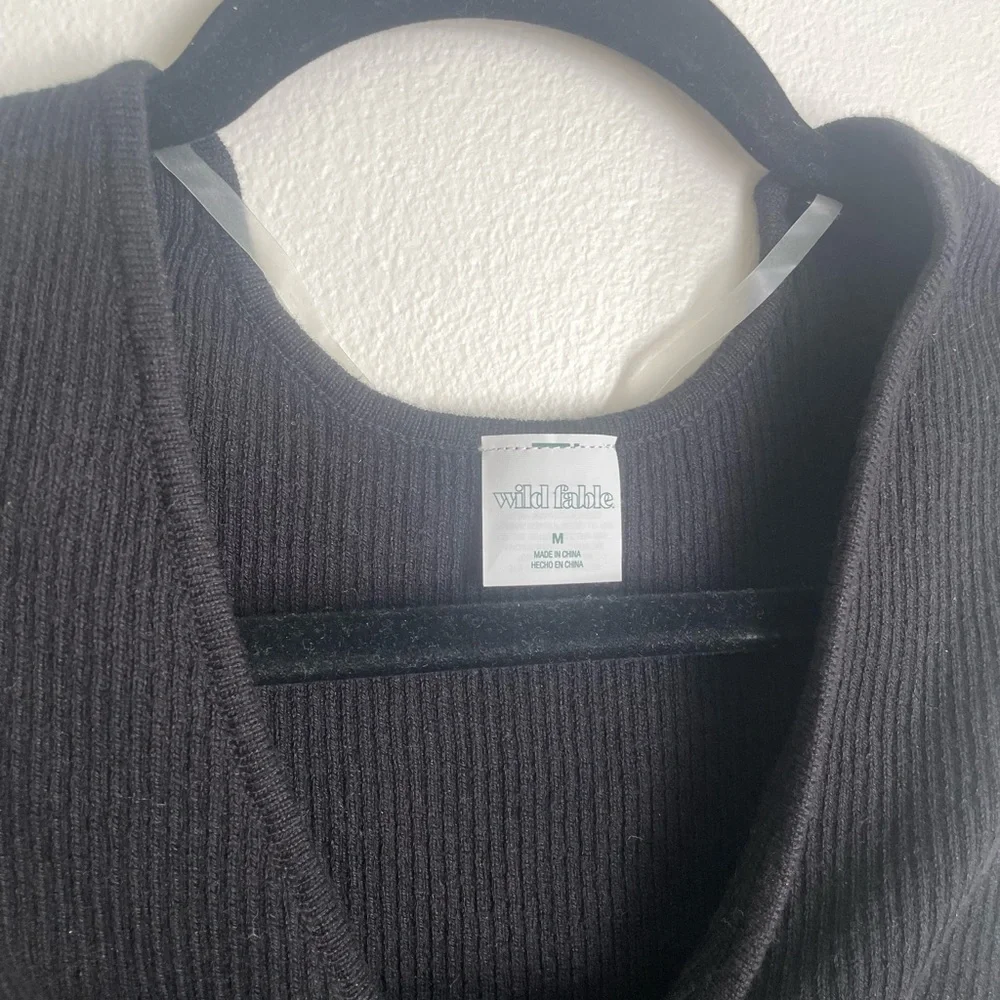 WILD FABLE knit tie crop top - Picture 2 of 2